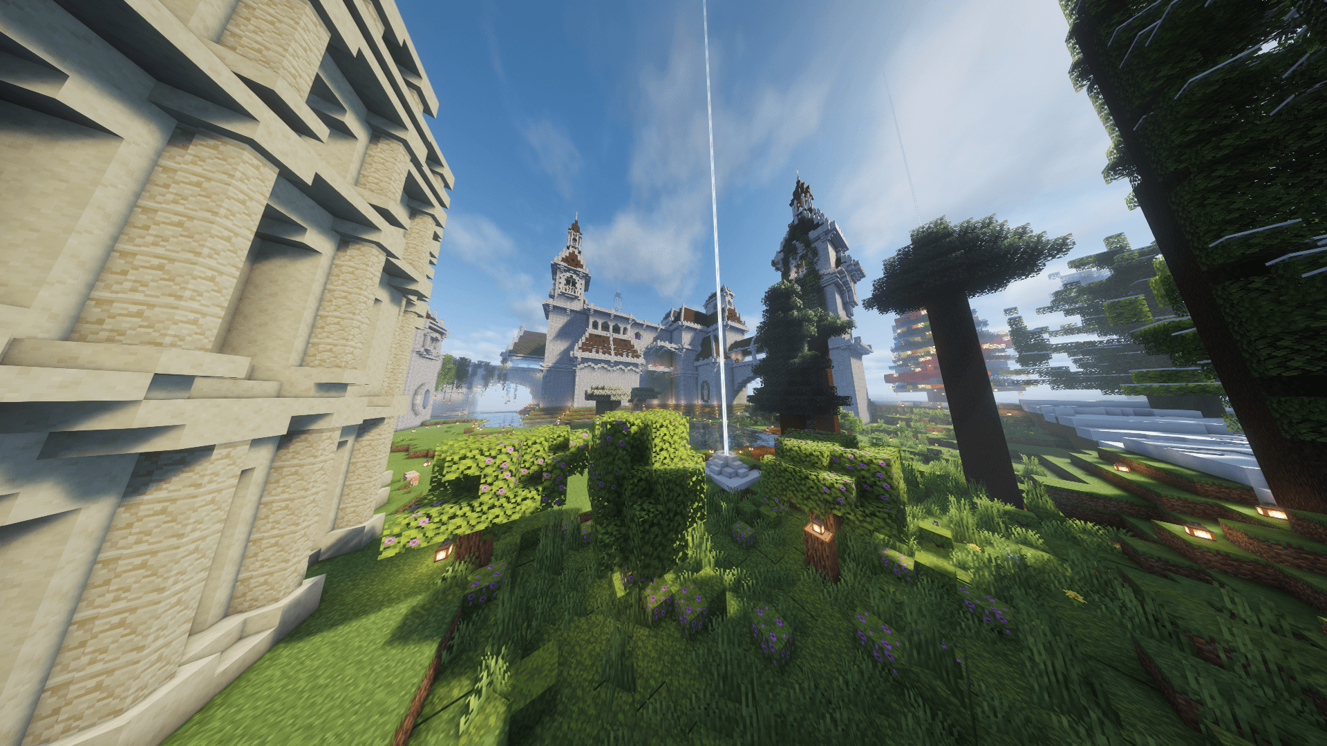Gardens below the keep