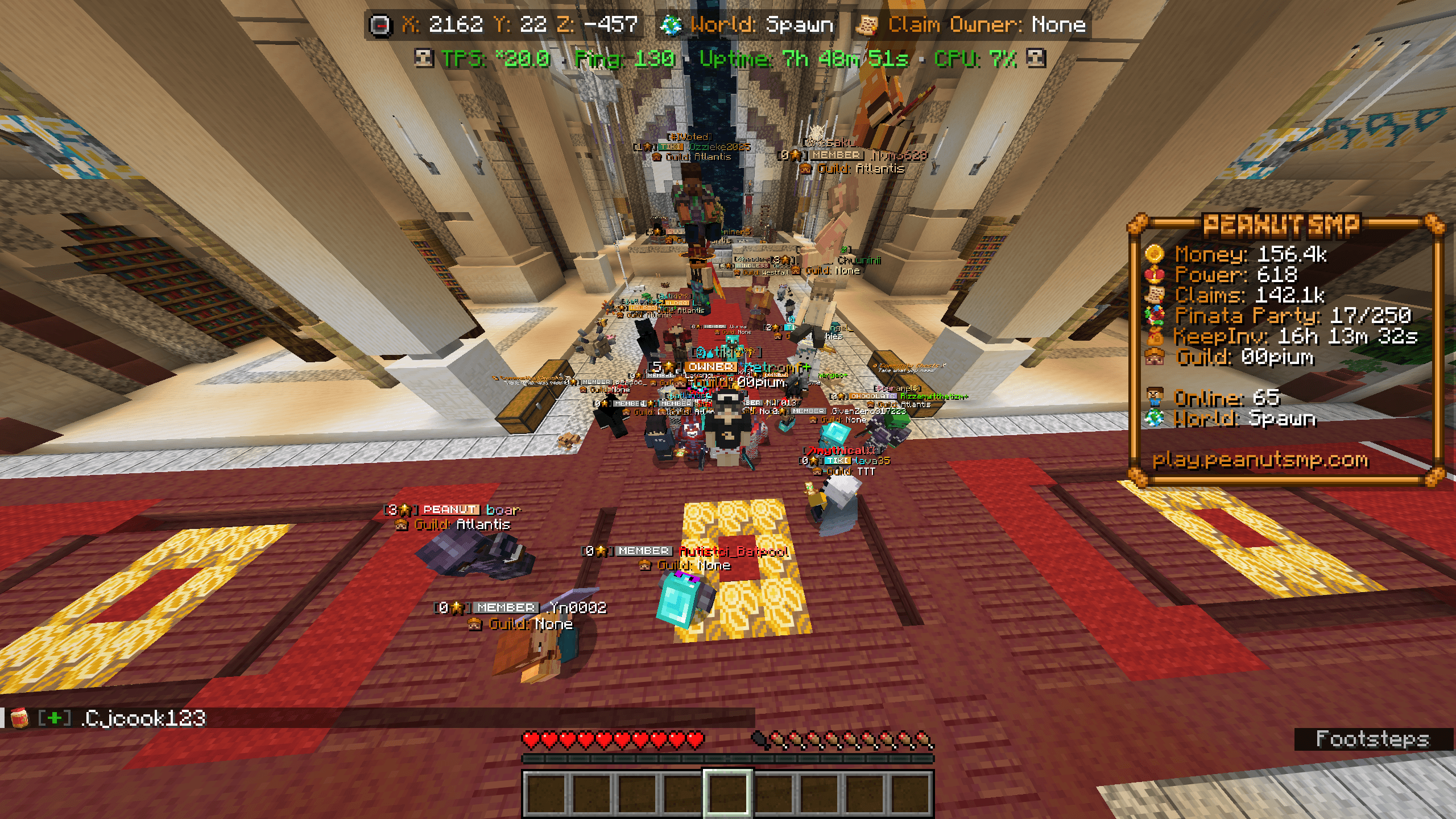 Packed hall on event night